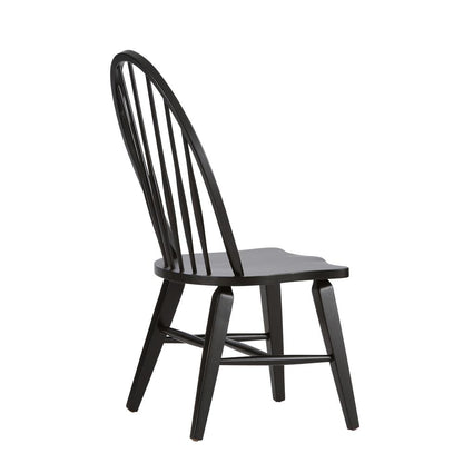Hearthstone Ridge Windsor Back Side Chair - Black-Set of 2 in Tobacco