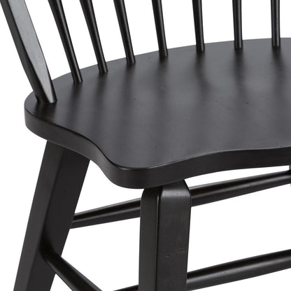 Hearthstone Ridge Windsor Back Side Chair - Black-Set of 2 in Tobacco