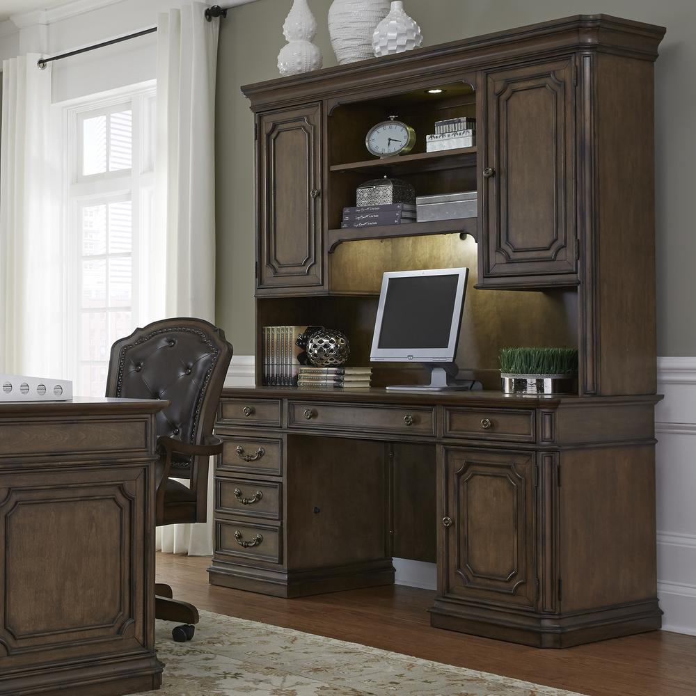 Amelia Jr Executive Credenza Set in Antique Toffee