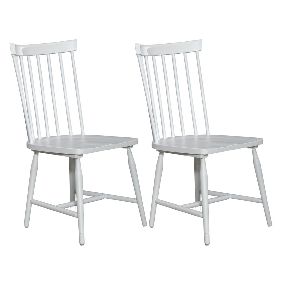 Spindle Back Side Chair (RTA) - Set of 2 Contemporary White