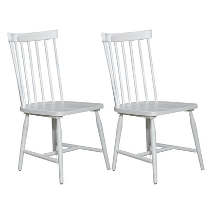 Spindle Back Side Chair (RTA) - Set of 2 Contemporary White