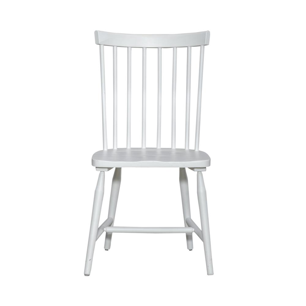 Spindle Back Side Chair (RTA) - Set of 2 Contemporary White