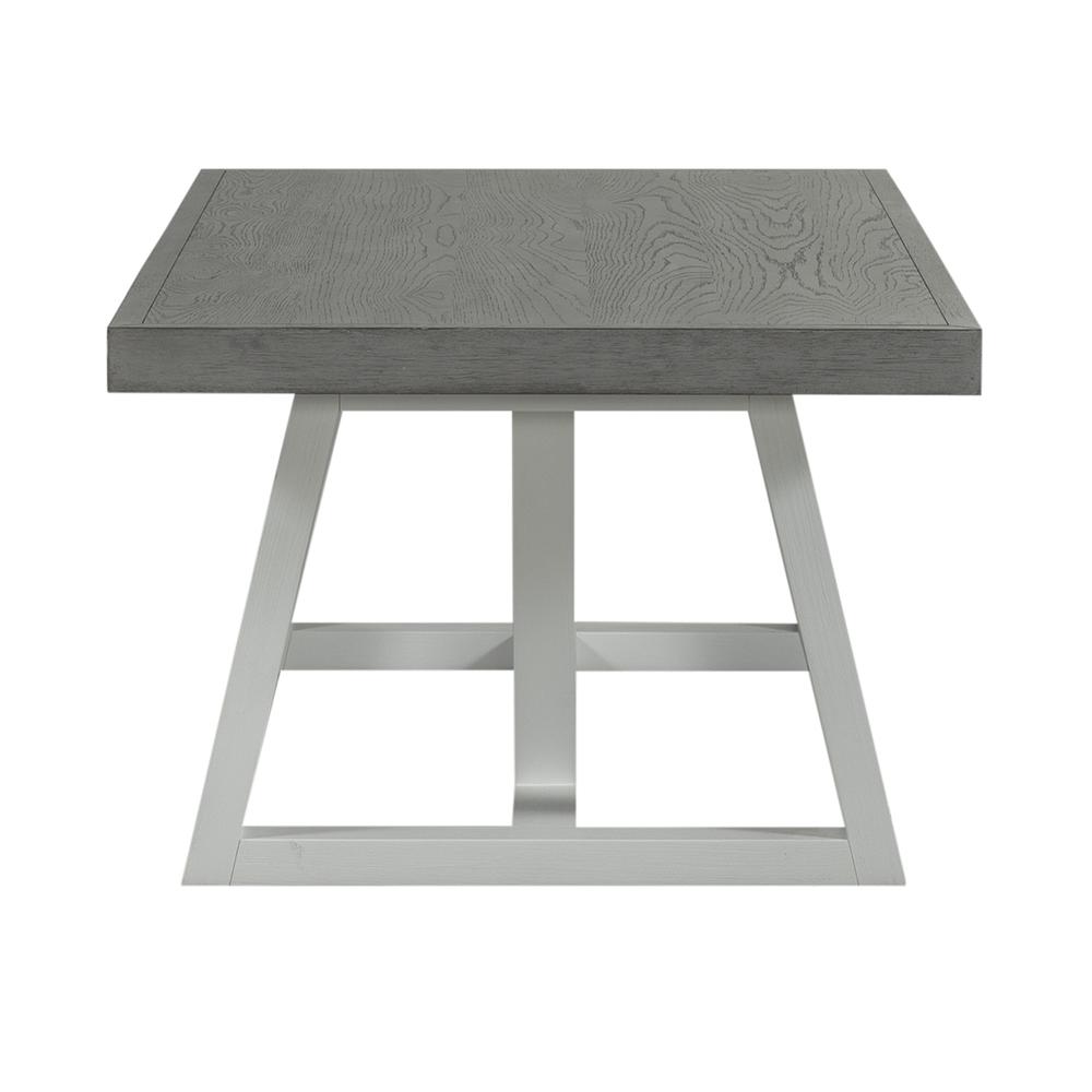 Rectangular Cocktail Table Contemporary White in Two-Tone Shell White