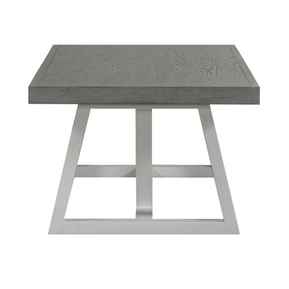 Rectangular Cocktail Table Contemporary White in Two-Tone Shell White