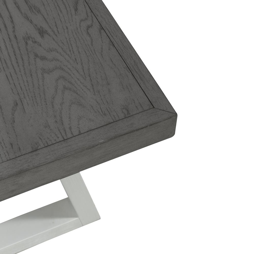 Rectangular Cocktail Table Contemporary White in Two-Tone Shell White