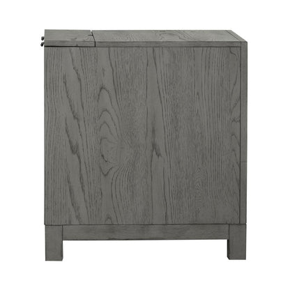 3 Drawer Chairside Table Contemporary White in Two-Tone Shell White