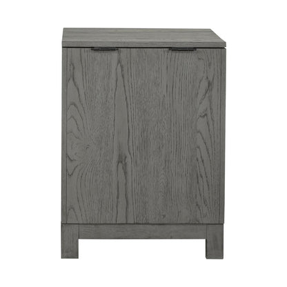 3 Drawer Chairside Table Contemporary White in Two-Tone Shell White