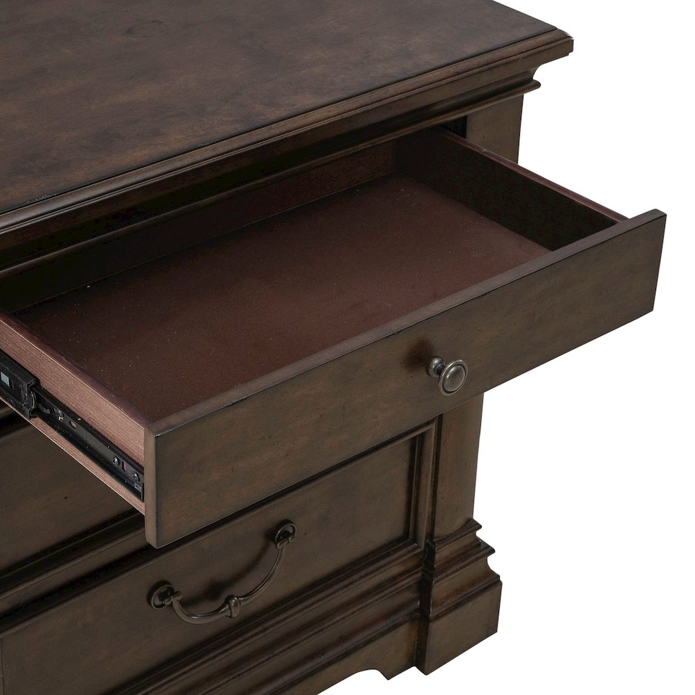 Arden Road Bedroom Nightstand w/ Charging Station AC USB-A USB-C - Satin Cherry