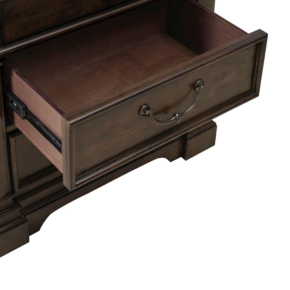 Arden Road Bedroom Nightstand w/ Charging Station AC USB-A USB-C - Satin Cherry