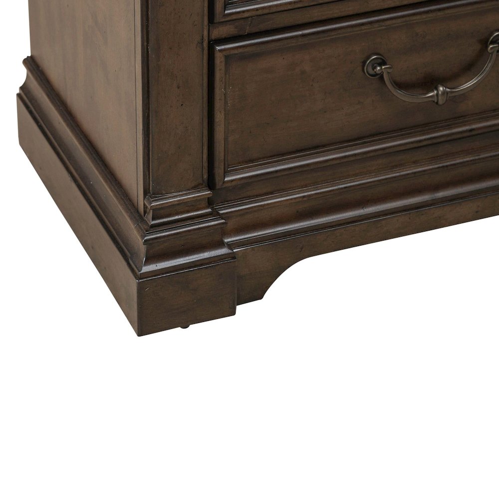 Arden Road Bedroom Nightstand w/ Charging Station AC USB-A USB-C - Satin Cherry