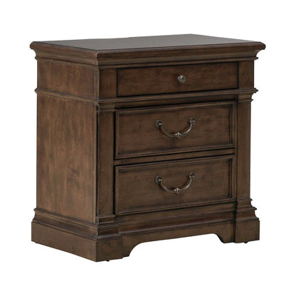 Arden Road Bedroom Nightstand w/ Charging Station AC USB-A USB-C - Satin Cherry