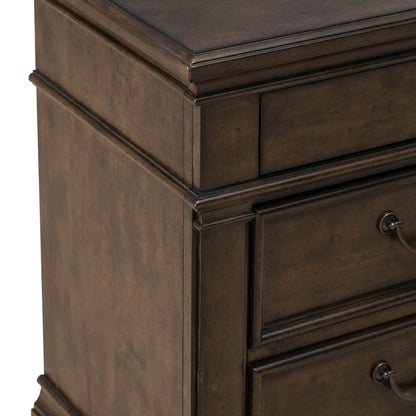 Arden Road Bedroom Nightstand w/ Charging Station AC USB-A USB-C - Satin Cherry