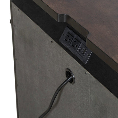 Arden Road Bedroom Nightstand w/ Charging Station AC USB-A USB-C - Satin Cherry