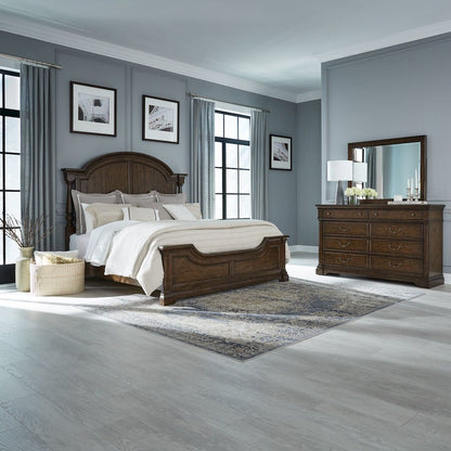 Arden Road Bedroom Set - California King Poster Bed, Dresser & Mirror