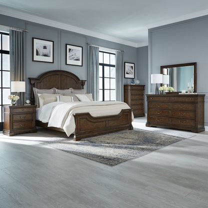 Bedroom Set - California King Poster Bed, Dresser & Mirror, Chest, Nightstand