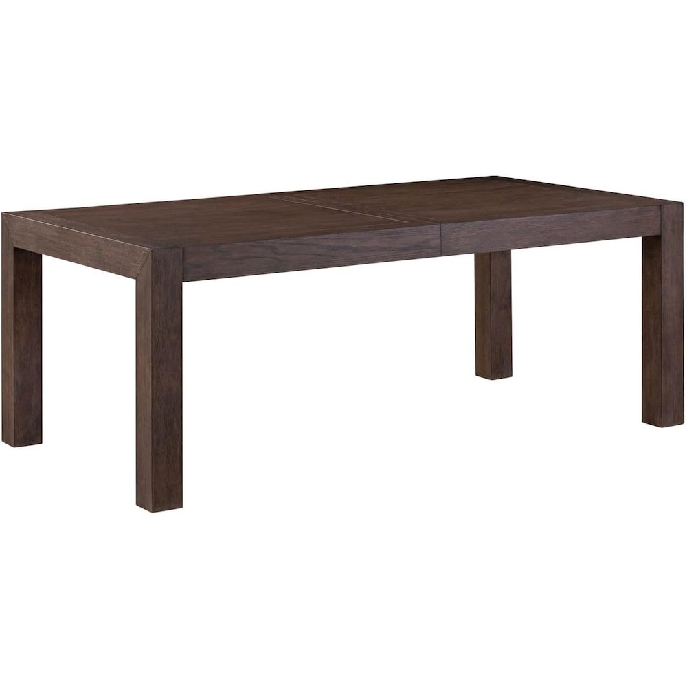 Rectangular Table for Dining Room with Self Storing Leaf - Satin Espresso Oak