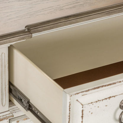 Abbey Park 5 Drawer Chest in Antique White