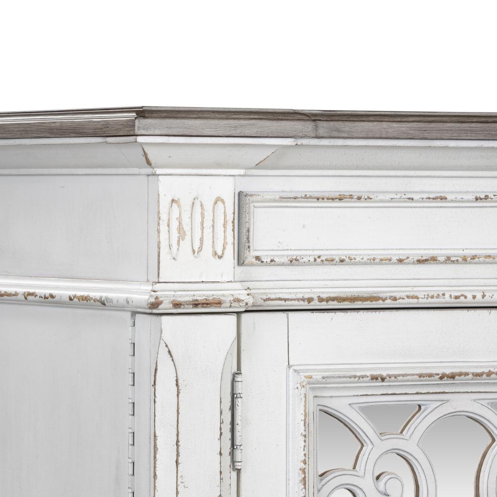 Abbey Park Mirrored Door Chest in Antique White