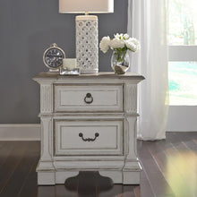 Abbey Park 2 Drawer Night Stand w/ Charging Station in Antique White