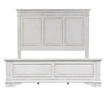 Abbey Park King Panel Bed in Antique White