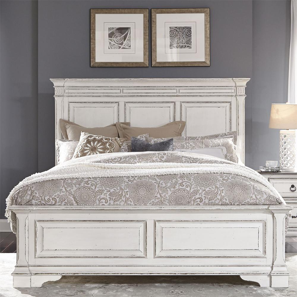 Abbey Park Queen Panel Bed in Antique White
