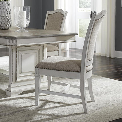 Abbey Park Upholstered Side Chair (RTA)-Set of 2 in Antique White