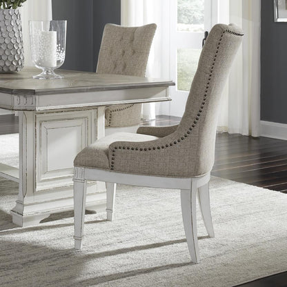 Abbey Park Hostess Chair-Set of 2 in Antique White