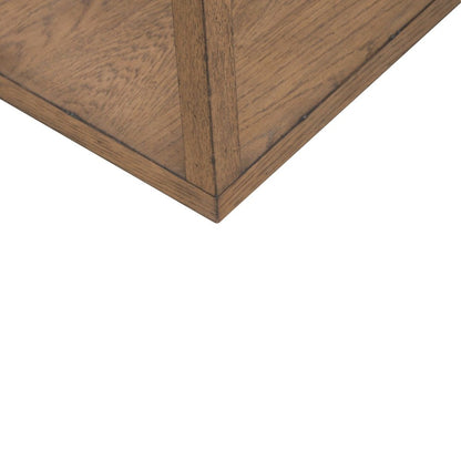 Bayhill Trellis Sofa Table for Living Room - Honey w/ Black Metal Accents