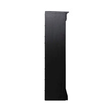 Meritage 48 Inch Bookcase for Home Office - Aged Charcoal w/ Rub Thru & Caramel