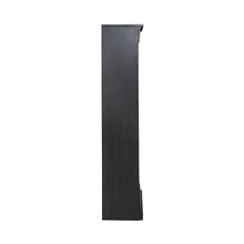 Meritage 60 Inch Bookcase for Home Office - Aged Charcoal w/ Rub Thru & Caramel