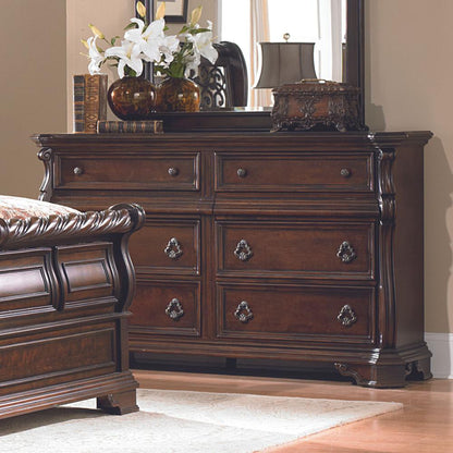 Arbor Place 8 Drawer Double Dresser in Brownstone