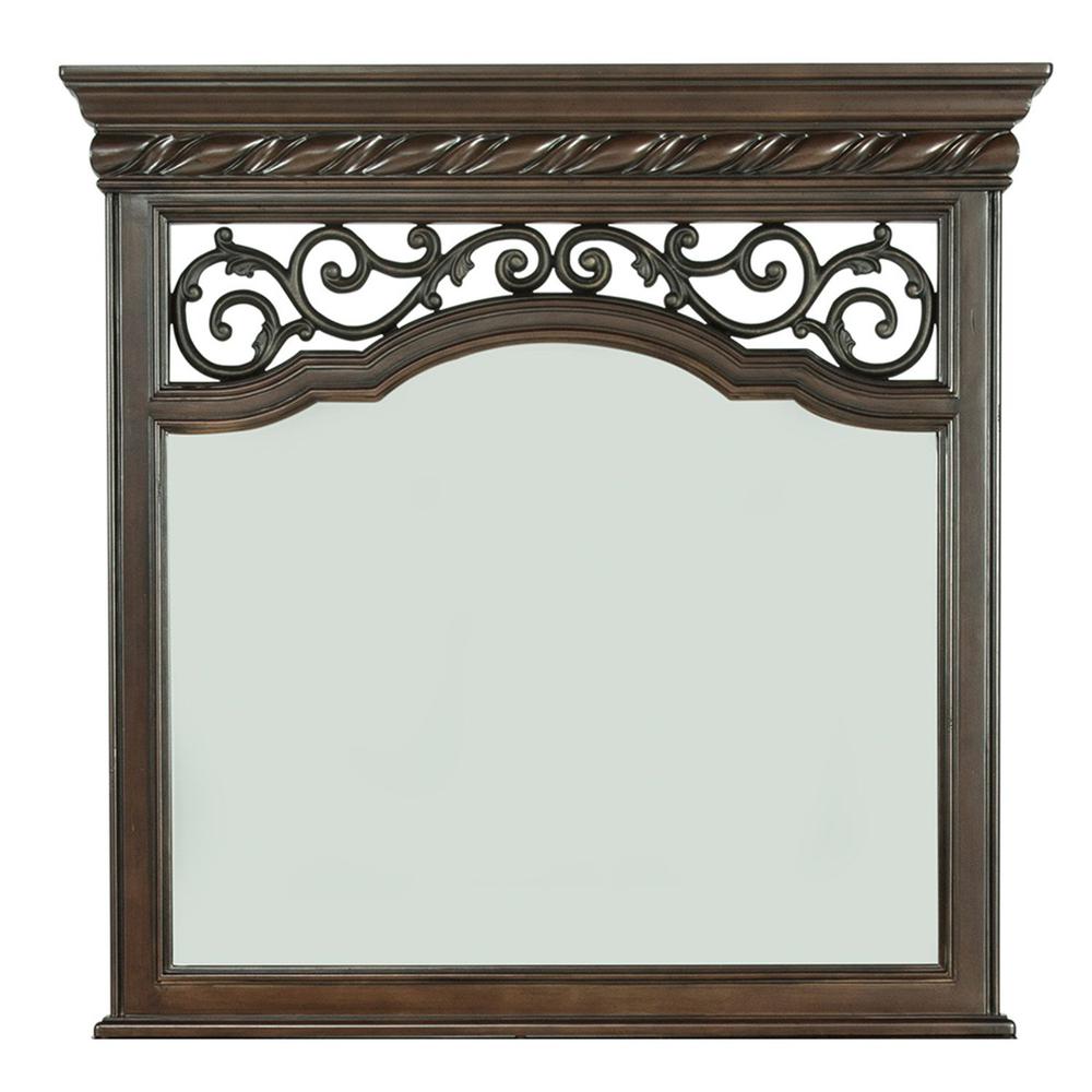 Arbor Place Landscape Mirror in Brownstone