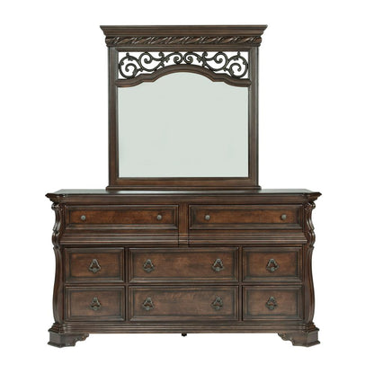 Arbor Place Dresser & Mirror in Brownstone