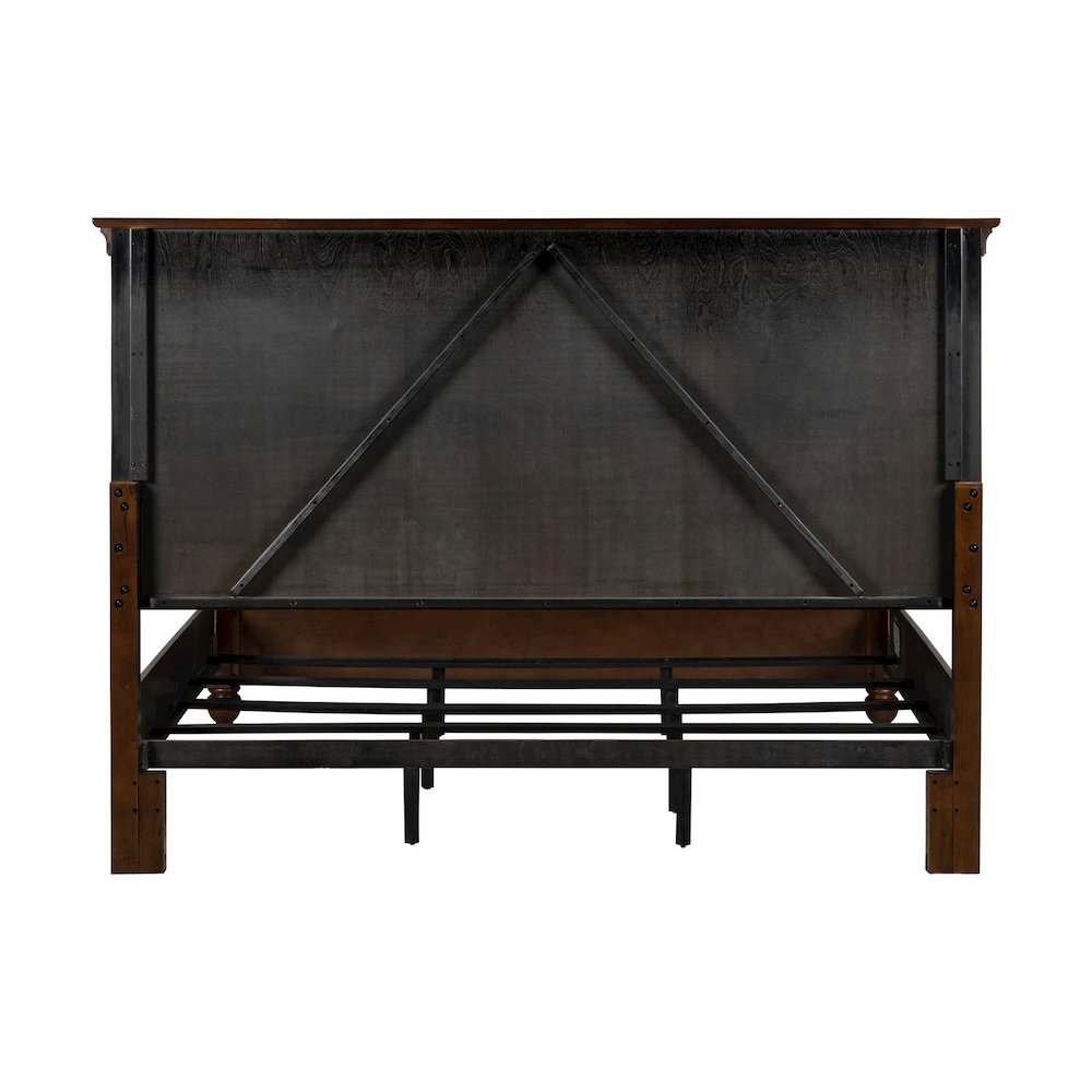 Rustic Traditions California King Panel Bed - Rustic Cherry Wood