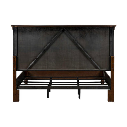Rustic Traditions California King Panel Bed - Rustic Cherry Wood