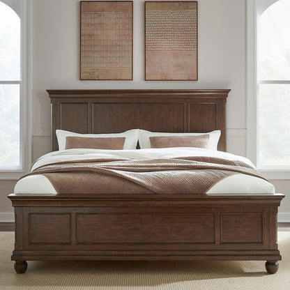 Rustic Traditions Queen Panel Bed - Rustic Cherry Wood
