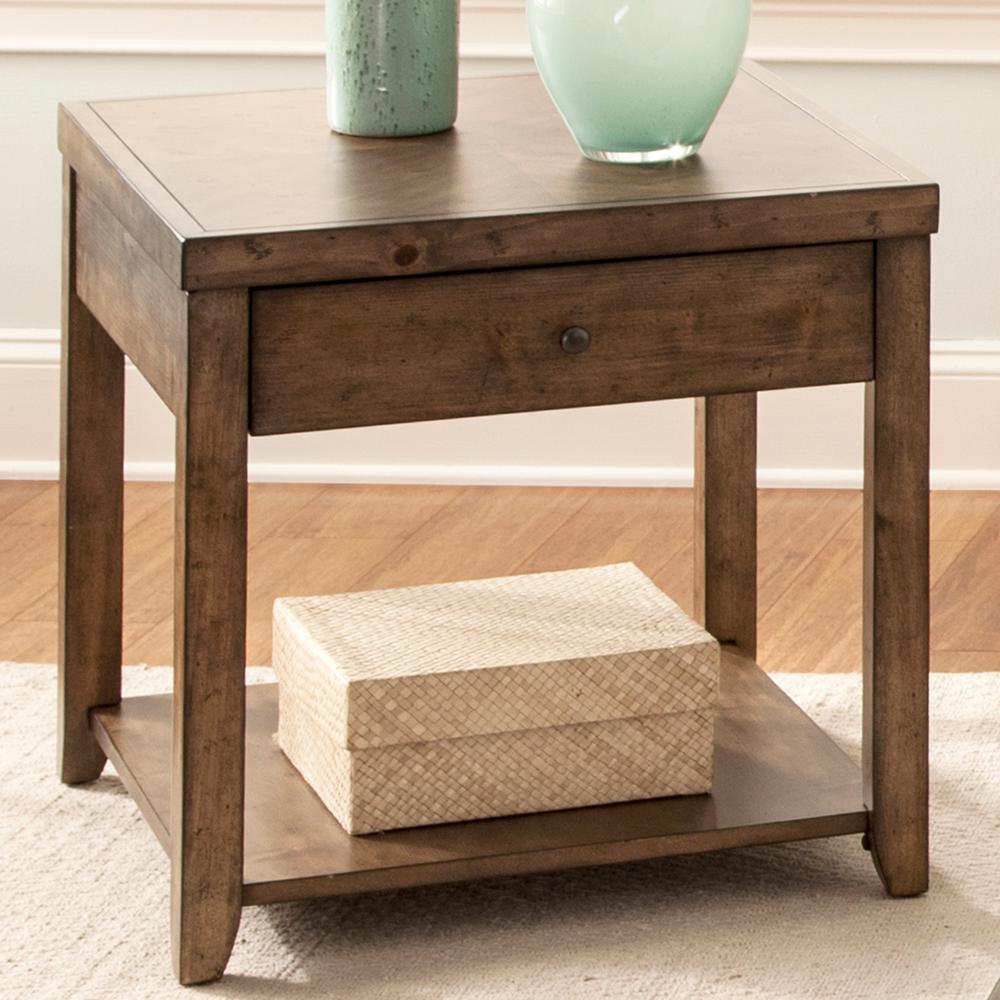 Mitchell End Table in Nutmeg