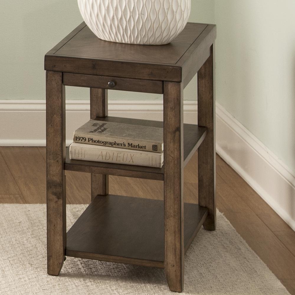 Mitchell Chair Side Table in Nutmeg