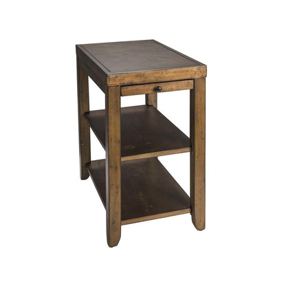 Mitchell Chair Side Table in Nutmeg
