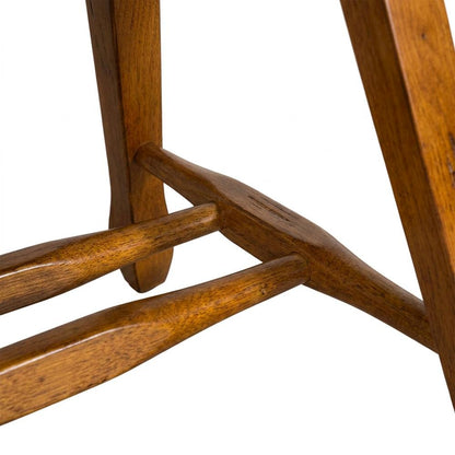 Oak Veneer Sheaf-Back Wood Dining Chairs, Brown, Set of 2