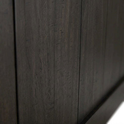 Rock Beaten Brown Headboard with Saw Cuts Rustic Solid and Manufactured Wood