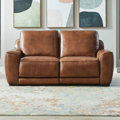 Blake Power Recline Set with Sofa, Loveseat & Recliner - Venetian Honey Leather