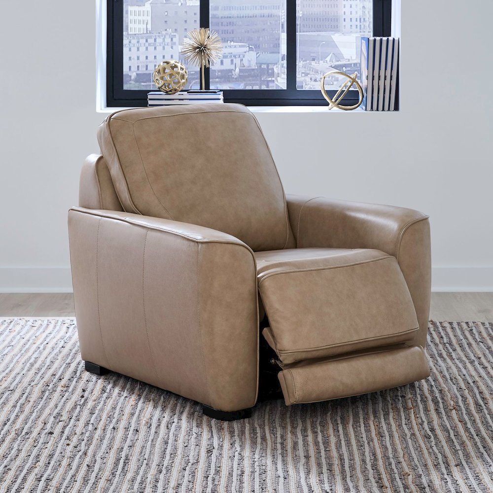 Blake Power Recline Set with Sofa, Loveseat & Recliner - Sophia Oatmeal Leather