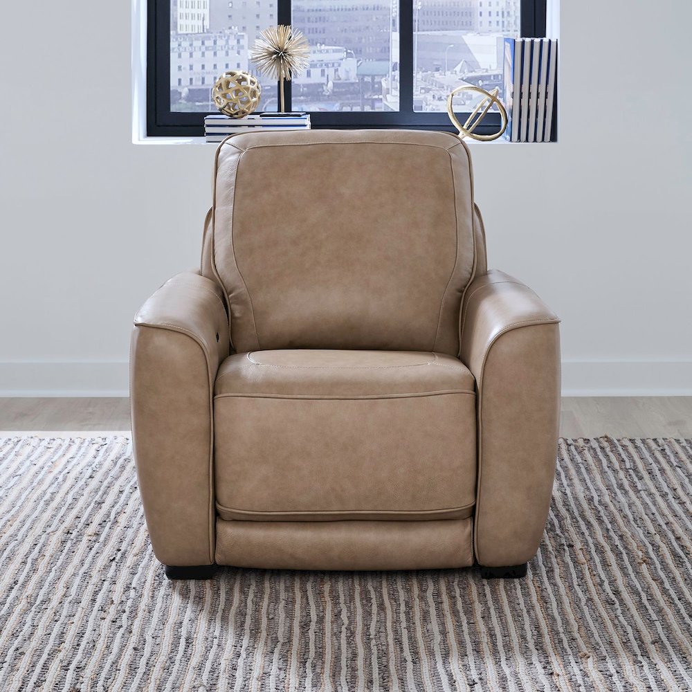 Blake Power Recline Set with Sofa, Loveseat & Recliner - Sophia Oatmeal Leather