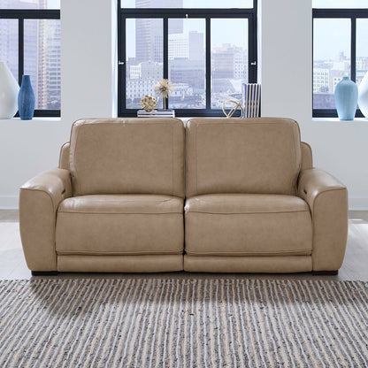 Blake Power Recline Set with Sofa, Loveseat & Recliner - Sophia Oatmeal Leather