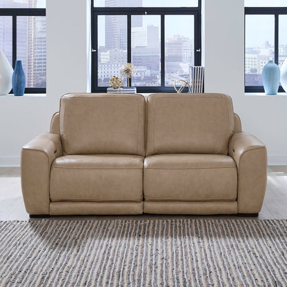 Blake Power Recline Set with Sofa, Loveseat & Recliner - Sophia Oatmeal Leather