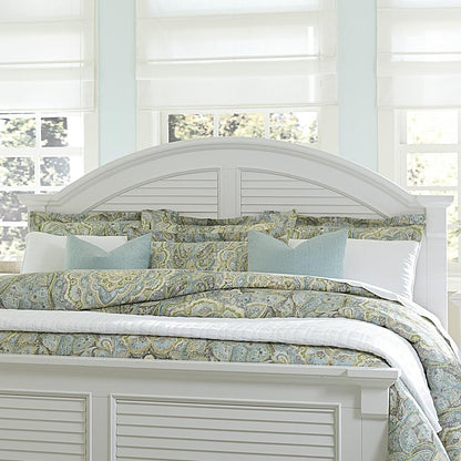 Summer House I Queen Panel Headboard in Oyster White