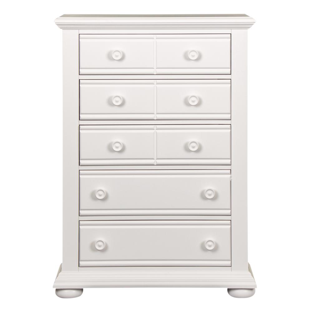 Summer House 5 Drawer Chest in Oyster White