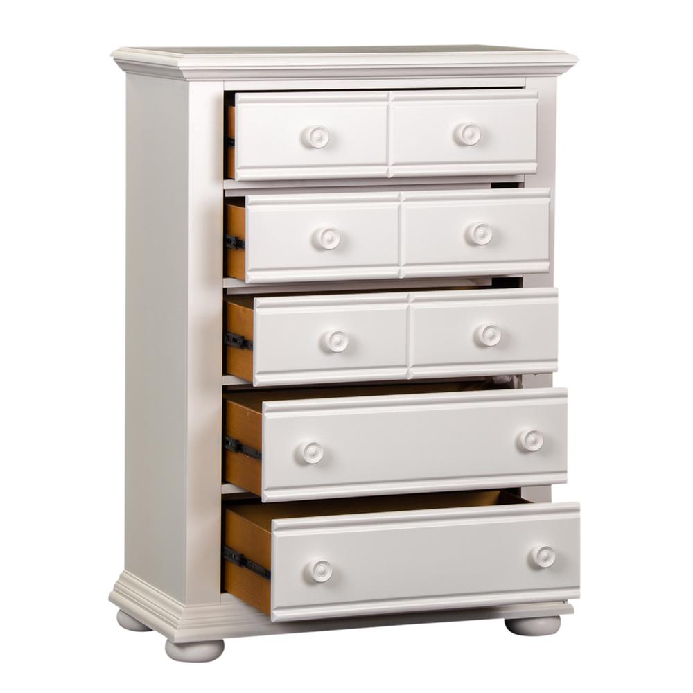 Summer House 5 Drawer Chest in Oyster White