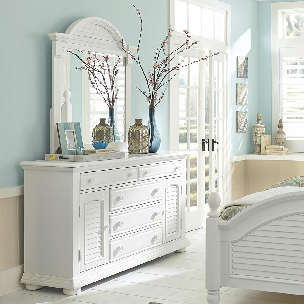 Summer House I Dresser & Mirror in Oyster White